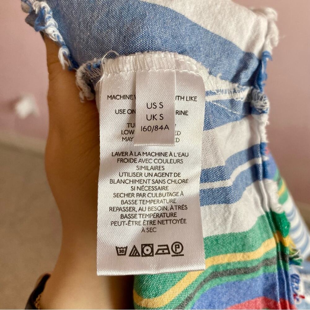 BDG Urban Outfitters 100% Cotton Stripe Casual Skater Cropped Button Down Top - Picture 4 of 8